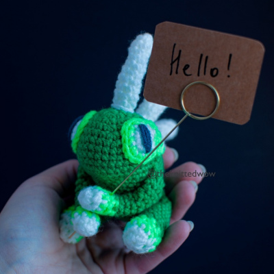 Murloc with a note holder /jade and voids/ (Available for purchase!)